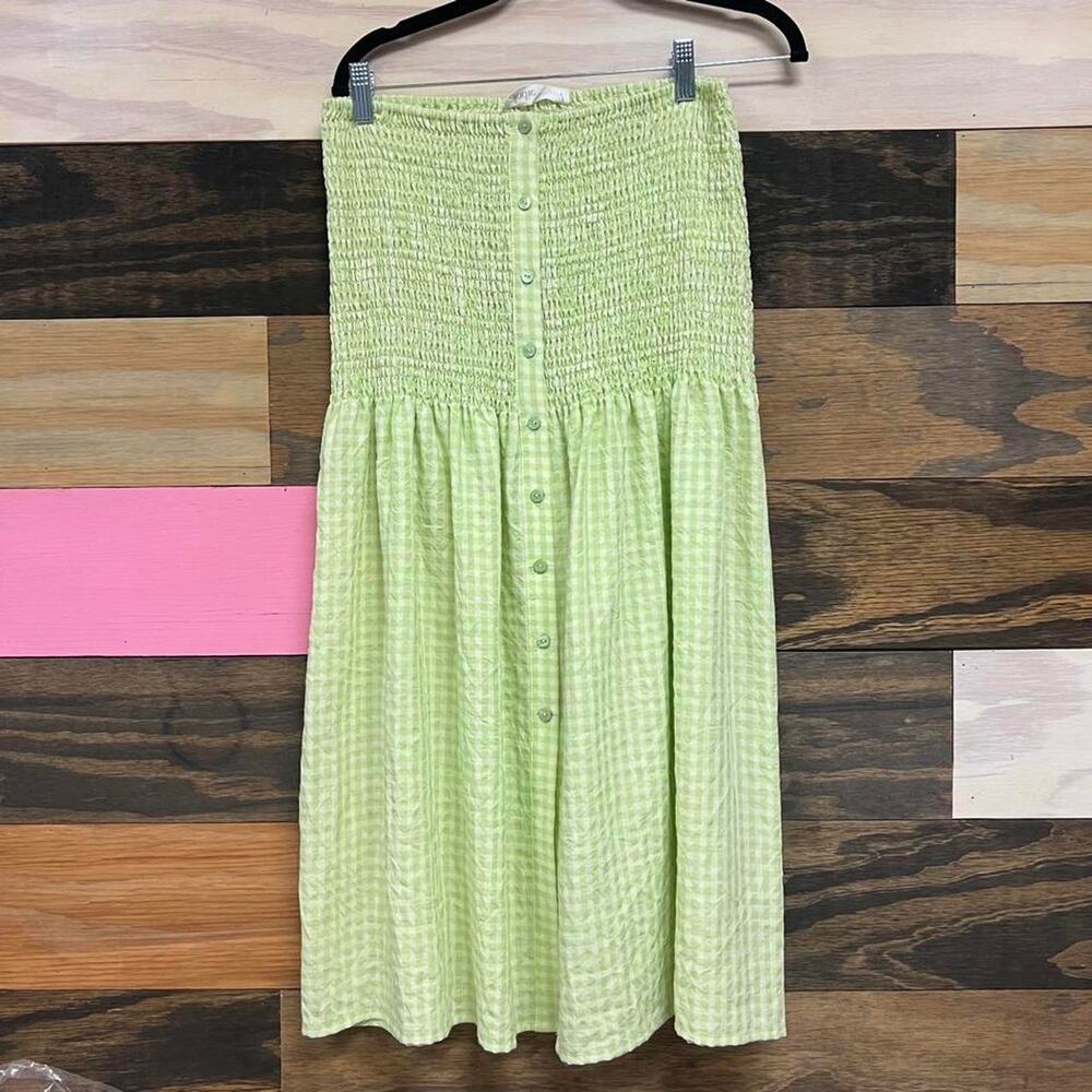 NWT Elodie Green Smocked Maxi Dress Size S